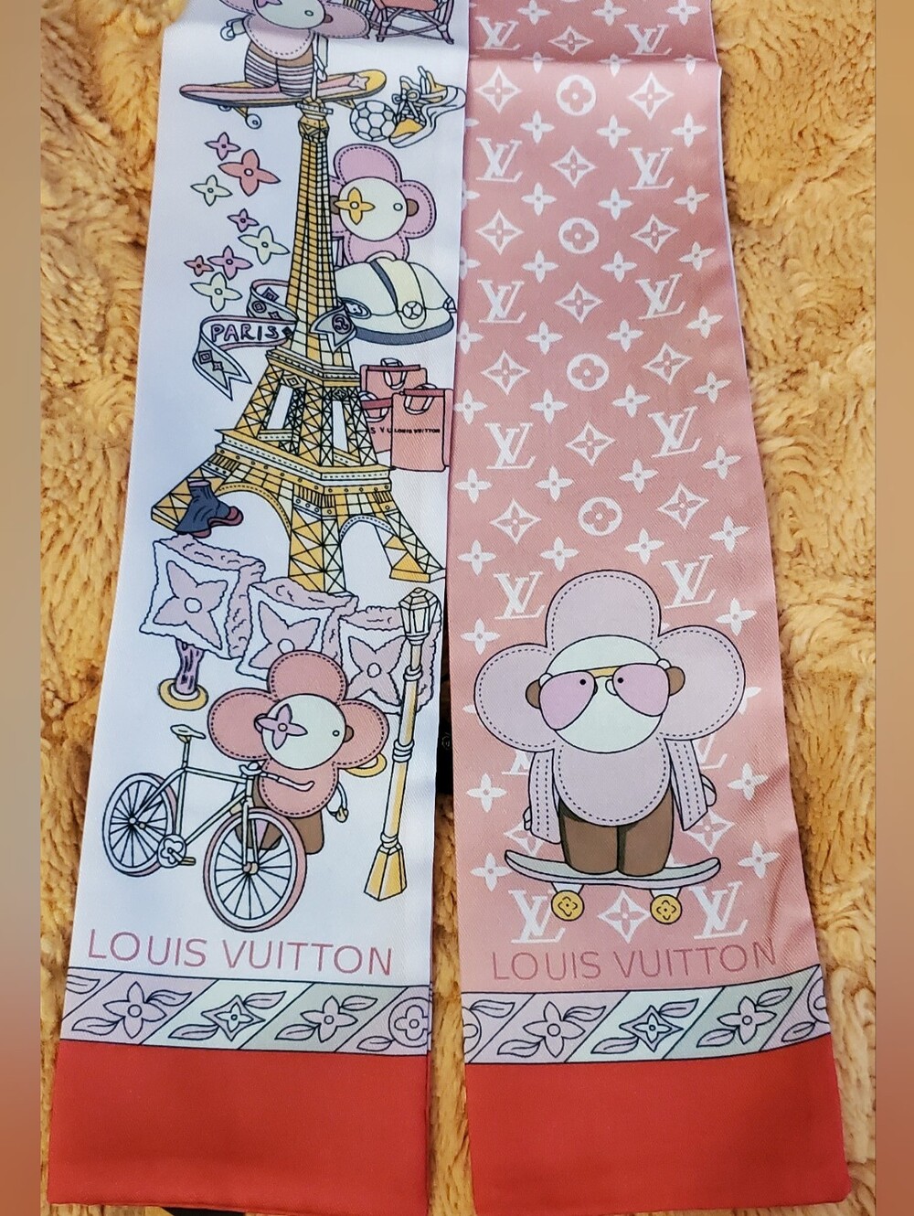 100% Silk Bag Twilly, Scarf, Hairtie